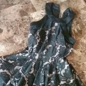 Black floral Windsor dress